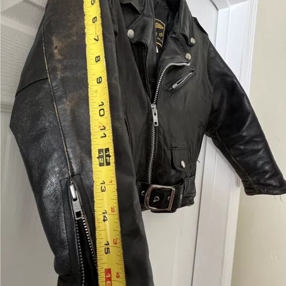 XS Women’s cropped genuine leather rider jacket - Picture 5 of 16